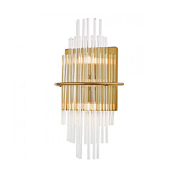 Luminaire Center Applique design Lukas Verre,or antique 2 ampoules 48cm Coloris : Verre,or antiqueNombre d'ampoules : 2Type d'ampoule : G9Puissance Max en Watts (W) : 5Ampoules incluses : NonIP20Hauteur en Cm : 48Largeur en Cm : 25Profo