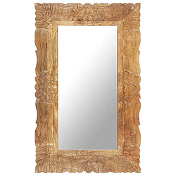 vidaXL Miroir 80x50 cm Bois de manguier massif