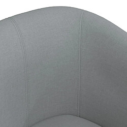 vidaXL Chaise cabriolet avec repose-pied gris clair tissu pas cher