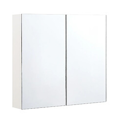 Beliani Armoire de toilette blanche avec miroir 80 x 70 cm NAVARRA