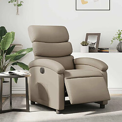 Maison Chic Fauteuil Relax pour salon, Fauteuil inclinable électrique Cappuccino Similicuir -GKD94632