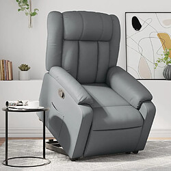 Maison Chic Fauteuil Relax pour salon, Fauteuil inclinable Gris Similicuir -GKD54999