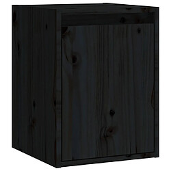 Maison Chic Armoire murale,Meuble de Rangement pour salon,cuisine Noir 30x30x40 cm Bois de pin massif -MN27724