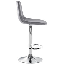 Decoshop26 Set de 2 tabourets de bar repose-pieds en métal confortable en forme d'arc assise en velours gris foncé 10_0004128