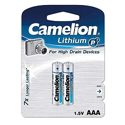 Pack de 4 Piles LR03/FR03 Lithium 1,5V Camelion 