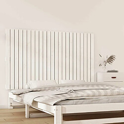 Maison Chic Tête de lit scandinave pour lit adulte,Meuble de chambre murale Blanc 147x3x90 cm Bois massif de pin -MN77996