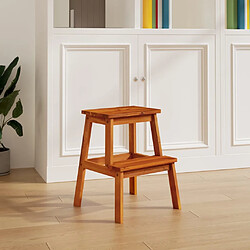 vidaXL Tabouret-escabeau 2 marches 40x38x50 cm Bois d'acacia solide 