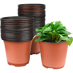 BESTA 50 pcs 15 cm Plastique Plante Pots de Fleurs Pot de Semis Pépinières Fleur Plante Conteneur 