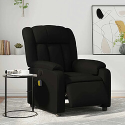 Maison Chic Fauteuil Relax pour salon, Fauteuil de massage inclinable électrique noir similicuir -GKD93218