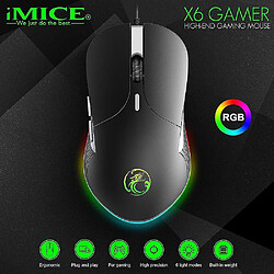 Avis Universal X6 Configuration haute configuration USB Gaming Wired Mouse Computer Gamer 6400 DPI Optical Mice pour le jeu PC d'ordinateur portable