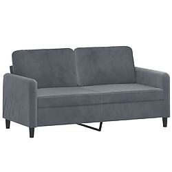 Avis Maison Chic Ensemble de canapés 2 pcs avec coussins, Canapé droit Sofa pour Salon gris foncé velours -GKD573539