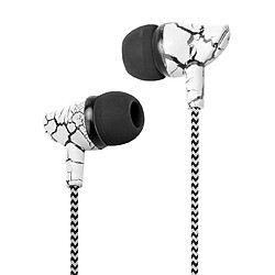 Wewoo Ecouteurs 3.5mm Jack Crack Filaire Casque Super Bass Sound Headphone avec une oreillette micro pour téléphone mobile Samsung Xiaomi MP3 4 (BLANC) 