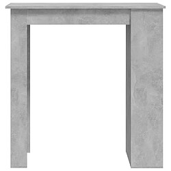 Acheter vidaXL Table de bar à étagère de rangement Gris béton 102x50x103,5 cm