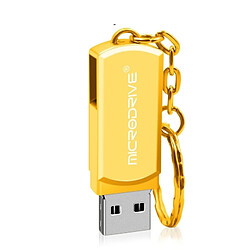 Wewoo Clé USB MicroDrive 64 Go USB 2.0 Personnalité créative Metal U Disk avec trousseau or