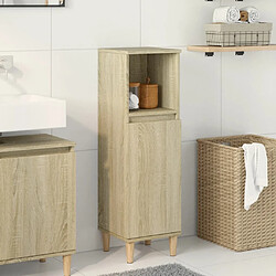 vidaXL Armoire salle de bain chêne sonoma 30x30x100 cm 