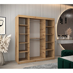 Avis Abiks Meble Armoire Rhomb à portes coulissantes 200/180/62 2 portes (artisan/artisan)