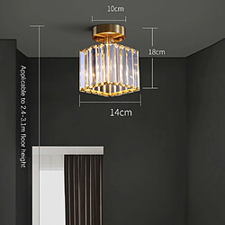 Acheter Universal Plafonnier en cuivre en cristal léger de luxe 220V entrée balcon mezzanine nordique simple