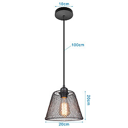 Stoex Lot de 2 Lustre Suspensions en forme de Cage 20cm Noir , Suspension Luminaire In pas cher