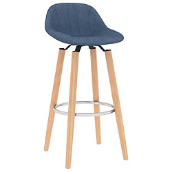 vidaXL Tabourets de bar lot de 2 bleu tissu