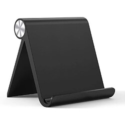 Support de tablette pour la maison Support de tablette Bureau Support de téléphone portable Compatible jusqu'à 10 pouces (Noir)