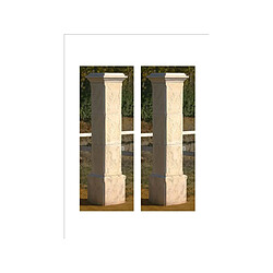 Habitat Et Jardin Lot de 2 piliers de portail Tradition - 41 x 41 x 200 cm