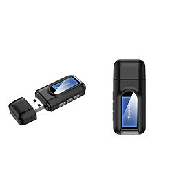 2x USB Bluetooth 5.0 émetteur Audio Affichage LCD Dongle Pour PC TV Voiture