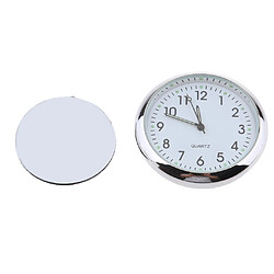 voiture auto stick-on clock intérieur quartz analogique montre fluorescent blanc