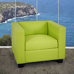 Mendler Fauteuil Club / Lounge Lille ~ simili-cuir vert clair