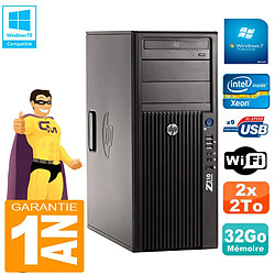 PC HP WorkStation Z210 Tour Xeon E3-1240 RAM 32Go 2 x 2To Graveur DVD Wifi W7 · Occasion 