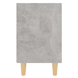 Maison Chic Table de chevet,Table de nuit,Table d'appoint pour salon avec pieds en bois Gris béton 40x30x50 cm -MN83272 pas cher