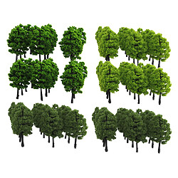 120 Pièces Mixtes Modèle Arbres Décoration pour Miniatures Maquette Ferroviaire d'architecture Paysage Arbres Echelle 1/100