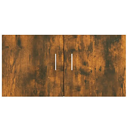 Acheter vidaXL Armoire murale Chêne fumé 80x39x40 cm Bois d'ingénierie