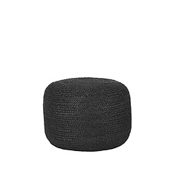 LABEL51 Pouf Jute 50x35 cm Noir 