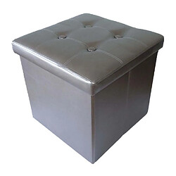 Jardindeco Pouf pliable PVC Bronze.