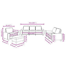 Acheter vidaXL Ensemble de canapés 4 pcs rouge bordeaux tissu