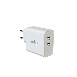 Fatboy Chargeur maison éco conçu USB C Green E GR6105 2 USB C 65 W + 20 W Blanc 