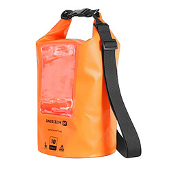 Sac étanche Capacité 10L Poche Smartphone Tactile Bandoulière Swissten Orange