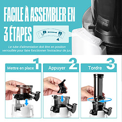 Avis Extracteur de jus Ventray Essential Ginnie, petit extracteur de jus compact à pression à froid, extracteur de jus à mastication lente avec faible vitesse de 60 tr/min, blanc