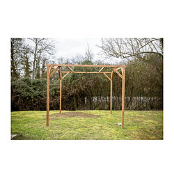 Pergola en bois thermo chauffé 8.88 m² sans couverture - th3030 - HABRITA pas cher