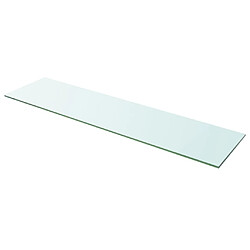 vidaXL Panneau pour étagère Verre transparent 100 x 25 cm 