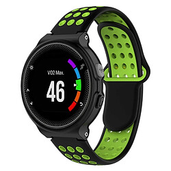 Wewoo Bracelet pour montre connectée Dragonne sport en silicone bicolore Garmin Forerunner 220 / Approach S5 / S20 noir + vert 