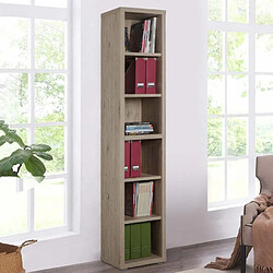 OFFICE24 Bibliothèque verticale en bois 6 pièces design moderne Ely