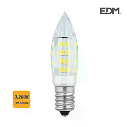 Edm Ampoule LED E14 3W Bougie équivalent à 28W - Blanc Chaud 3200K 