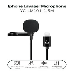 Avis Universal Microphone YC LM10 II Microphone éclair à collier professionnel 1,5 m 3 m 6 m Câble pour XS XR XR X/11/8/8 Plus 6/7 Plus iPad | Microphone