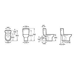 Pack WC au sol avec réservoir 3/6L VICTORIA sortie horizontale - ROCA - A349392000