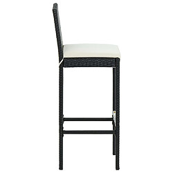 Acheter vidaXL Tabourets de bar de jardin et coussins lot de 4 résine tressée