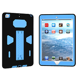 Wewoo Coque bleu et noir pour iPad 9,7 pouces 2017 PC + Silicone Antichoc Housse de protection arrière avec support +