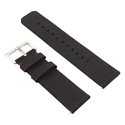 Wewoo Bracelet pour montre connectée Dragonne en toile mode simple Fitbit Versa / 2 noir 