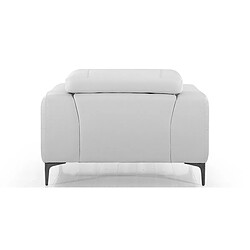 Acheter La Maison Du Canapé Fauteuil cuir Design NORA Blanc