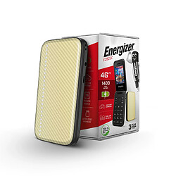 Mgm Energizer - Mobile à Clapet E282SC - Téléphone Portle Double Sim - 4G LTE - Garanti 3 Ans - Doré